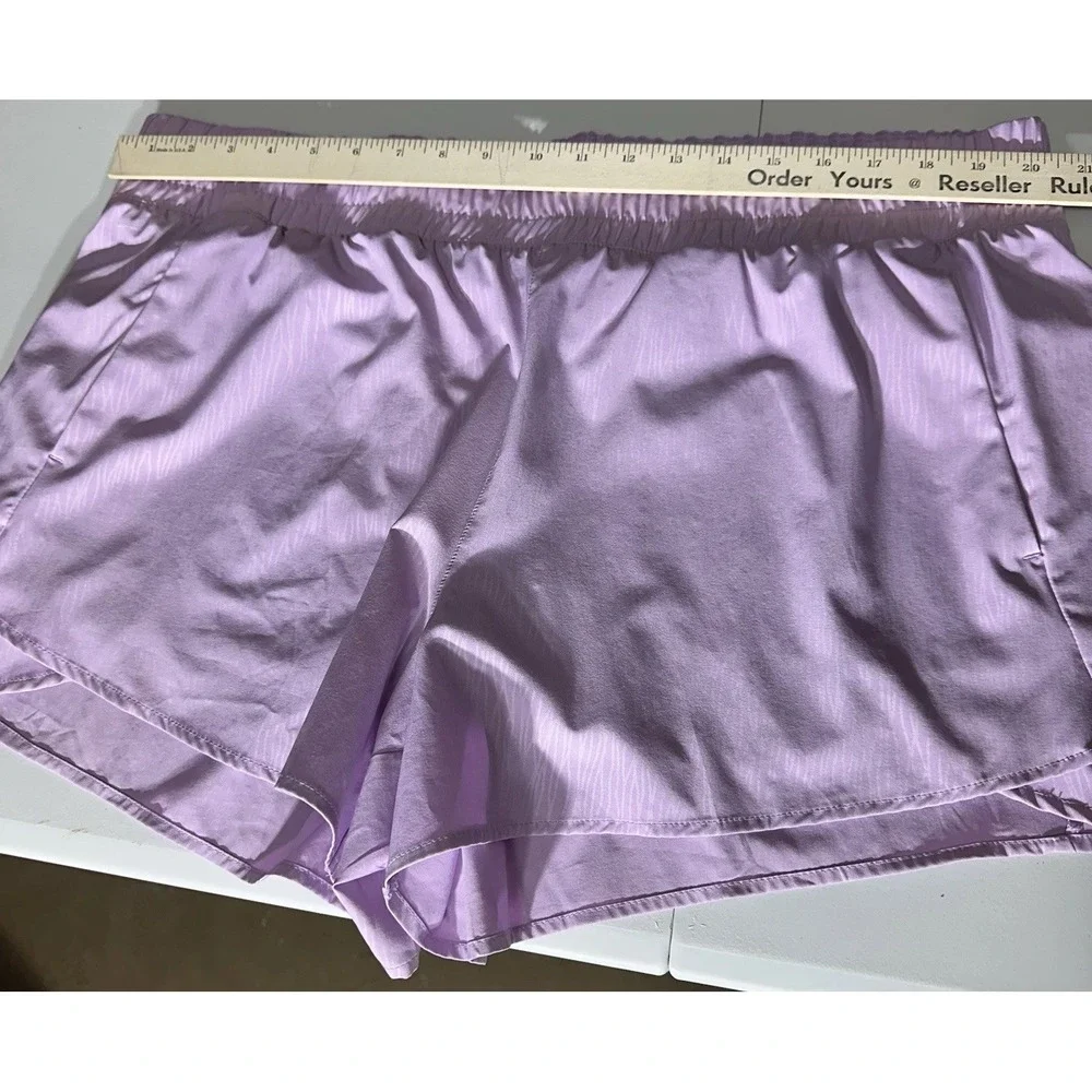 AVIA Running Shorts Women's 3XL (22) Plus Purple Clover‎ Pockets Bike Liner Walk